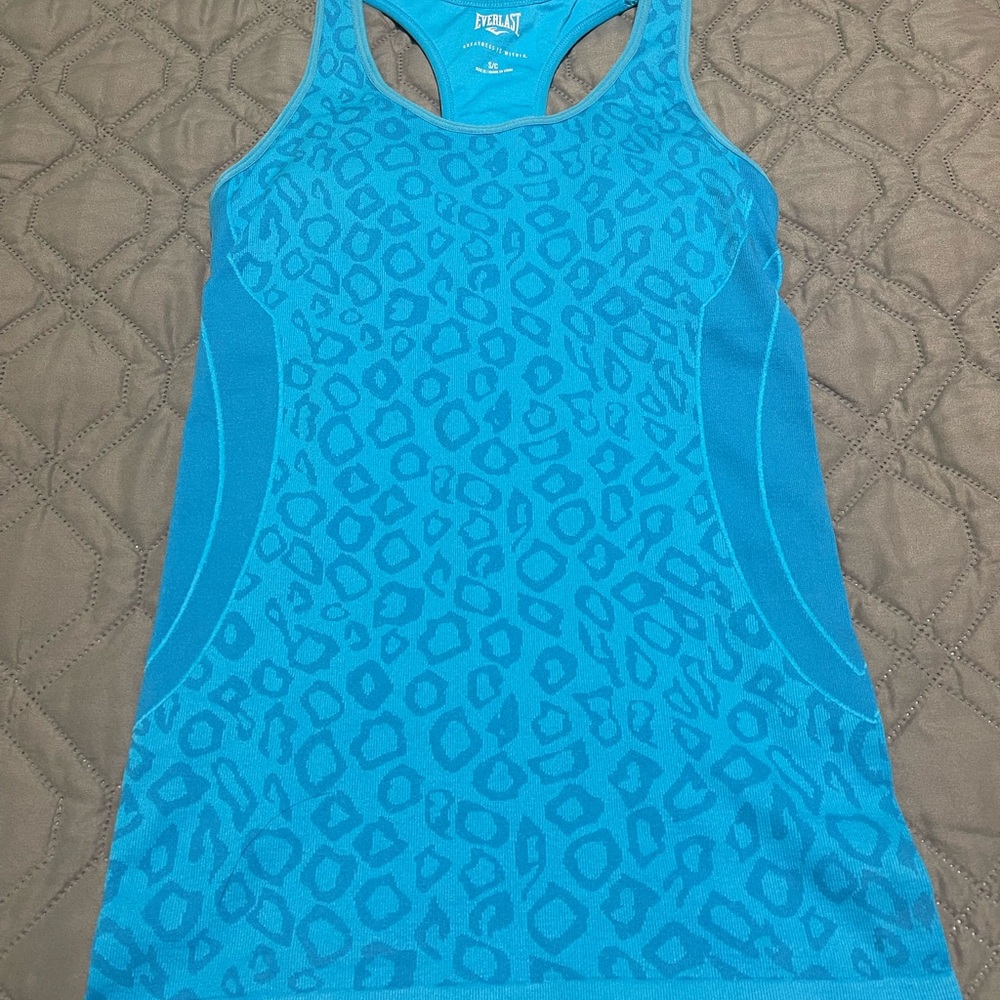 Everlast Turquoise Leopard Print Tank Top